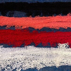 Mesh Infinity Scarves- Pink, White, Black, Red